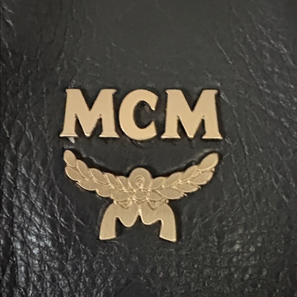 MCM Black Embossed Pebbled Leather Large Convertible Tote Bag 🖤🖤🖤 - Picture 7 of 15